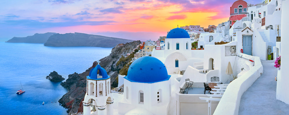Sunset over Oia, Santorini, Greece - photography by Adam Gormley