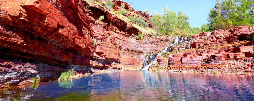 Fortescue Falls and pool, Dales Gorge, Karijini National Park, Pilbara, Western Australia - fine art photography print by Adam Gormley
