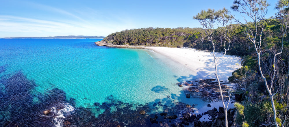 Turquoise water and white sand at Greenfield Beach, Jervis Bay, New South Wales - fine art photography print by Adam Gormley