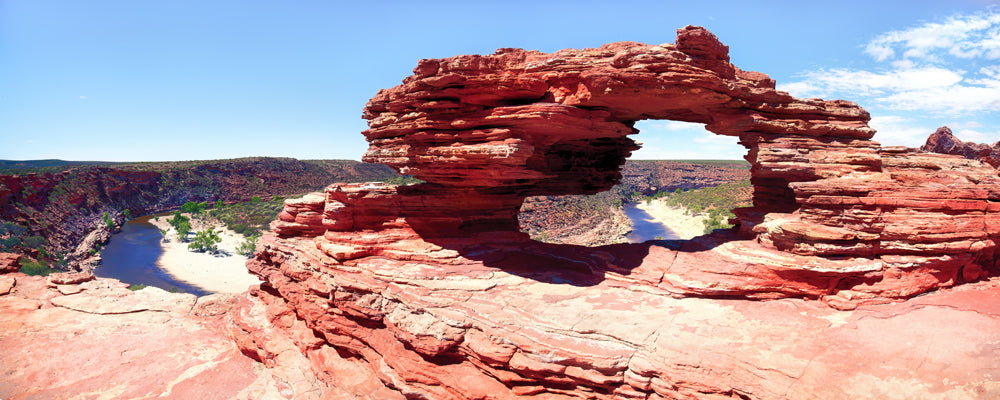 Nature's Window rock arch framing the Murchison River gorge, Kalbarri National Park, Western Australia - fine art photography print by Adam Gormley
