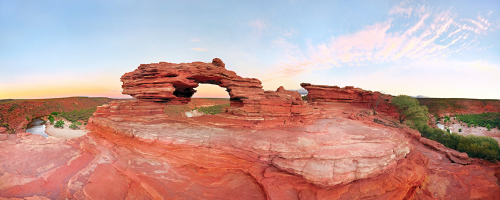 Nature's Window rock arch at sunset, Kalbarri National Park, Western Australia - fine art photography print by Adam Gormley