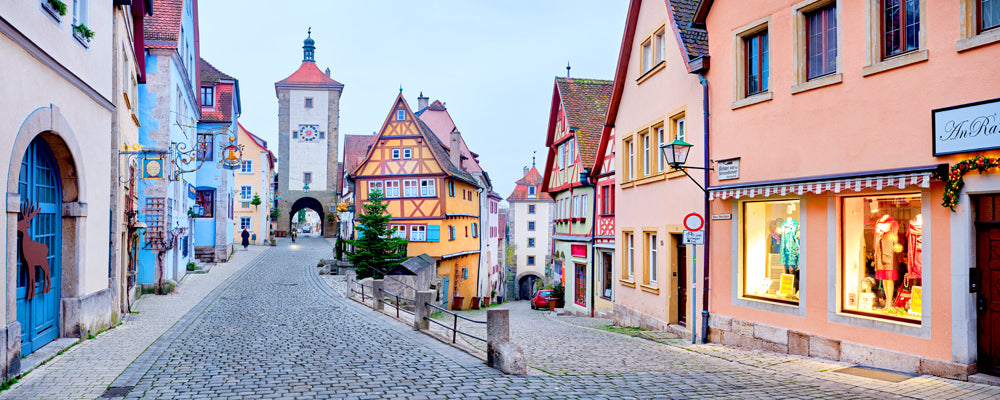 The Plönlein corner and Siebers Tower in Rothenburg ob der Tauber, Germany - fine art photography print by Adam Gormley